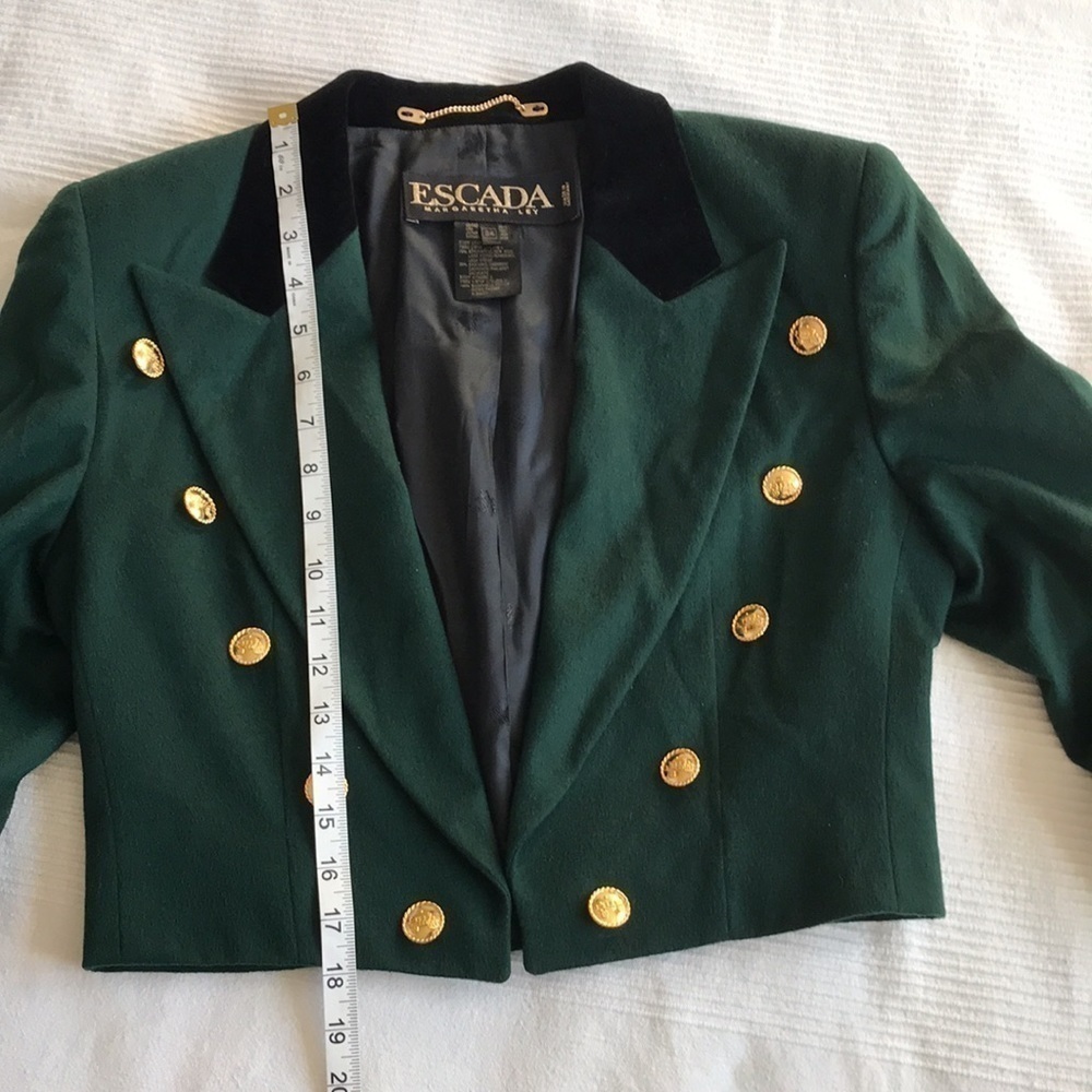 𝅺vintage Escada by Margaretha Ley Short Waist Jacket EU 34 - Picture 9 of 13